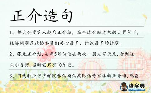 正介造句