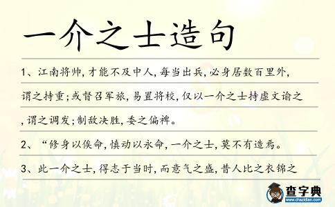 一介之士造句