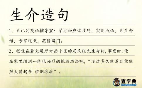 生介造句