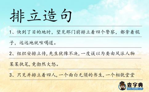 排立造句