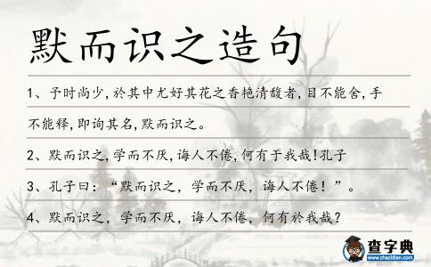 默而識之造句