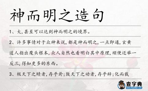 神而明之造句