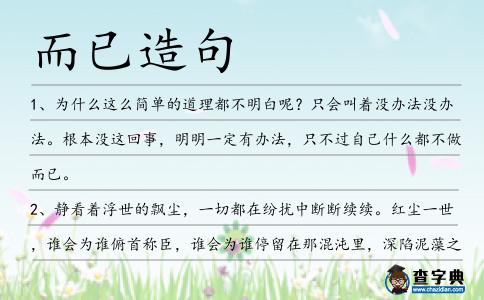 而已造句