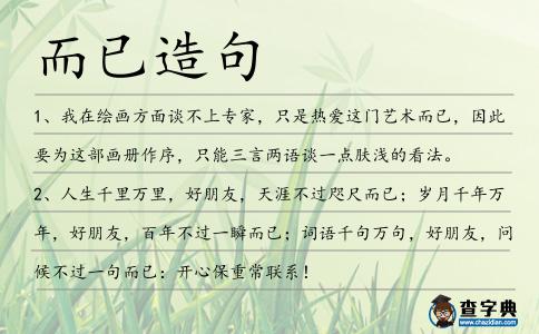 而已造句