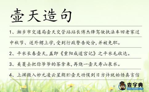 壺天造句