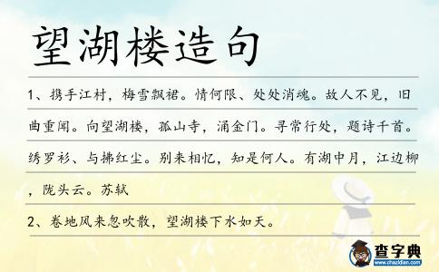 望湖樓造句