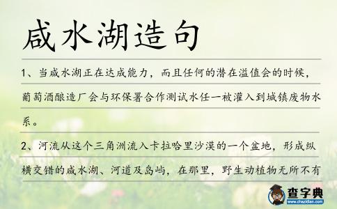 咸水湖造句