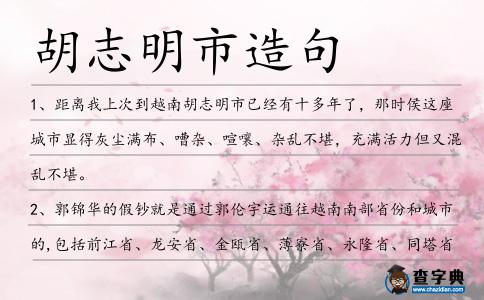 胡志明市造句