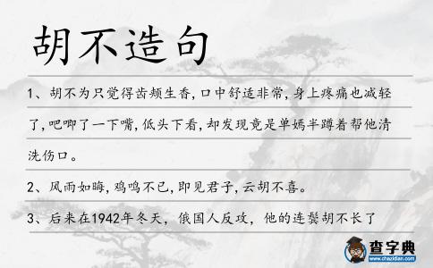 胡不造句