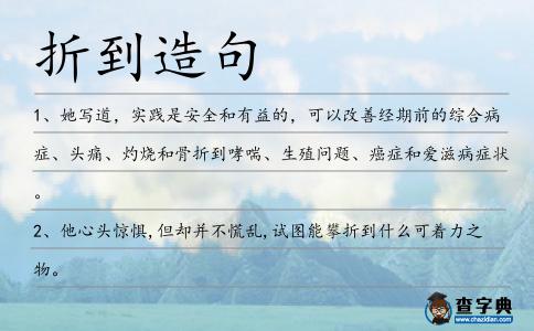 折到造句