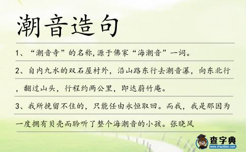 潮音造句