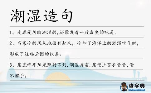 潮濕造句