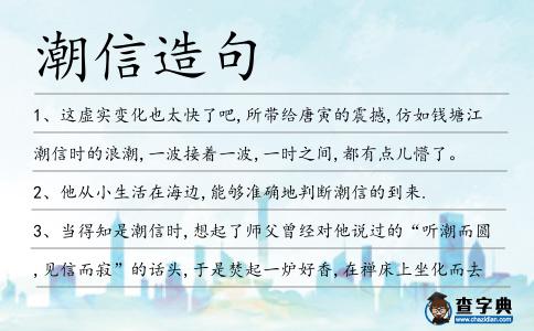 潮信造句