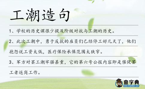 工潮造句