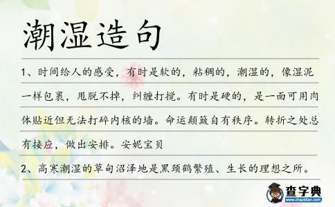 潮濕造句