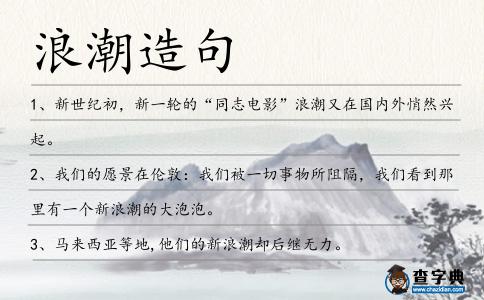 浪潮造句