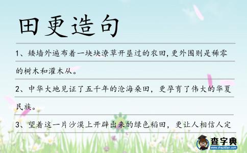 田更造句