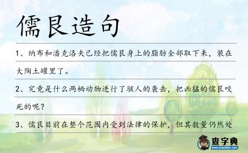 儒艮造句