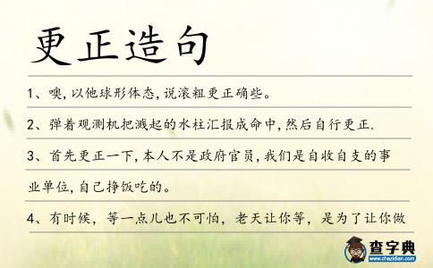 更正造句