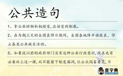 公共造句