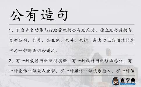 公有造句