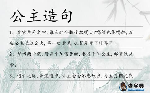 公主造句