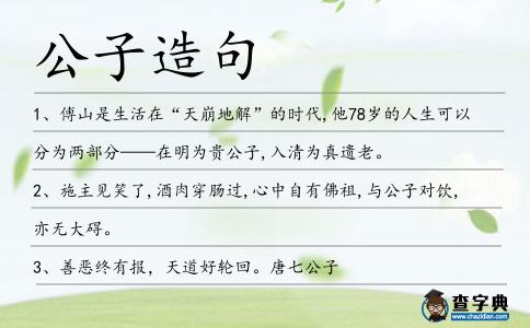 公子造句