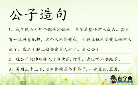 公子造句