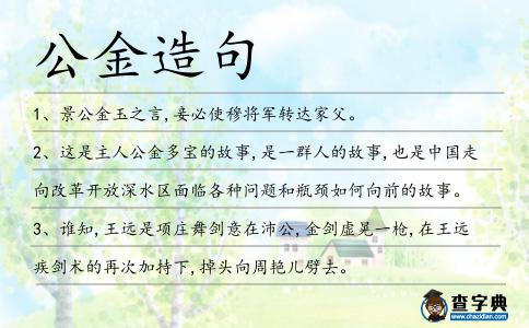 公金造句