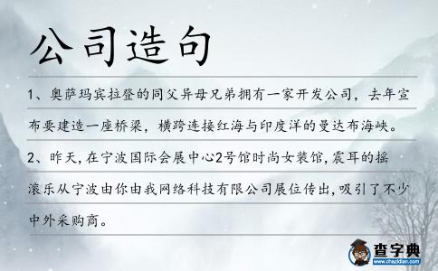 公司造句