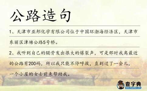公路造句