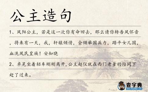 公主造句