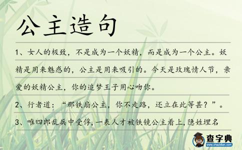 公主造句