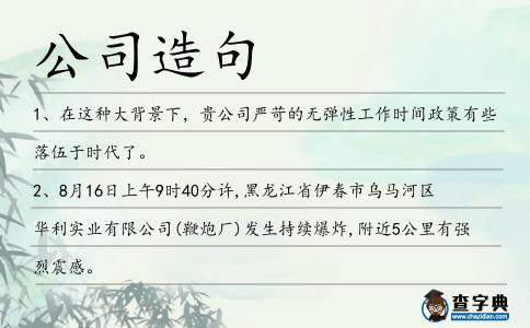 公司造句