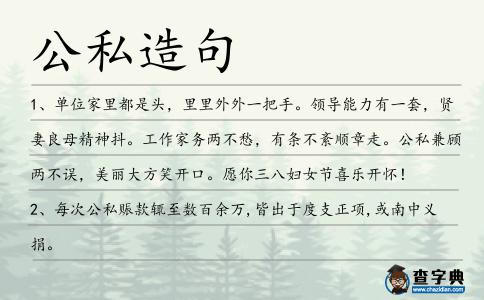 公私造句