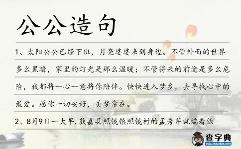 公公造句