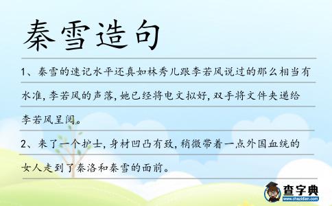 秦雪造句