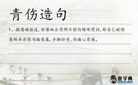 青傷造句