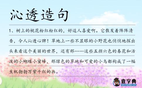 沁透造句