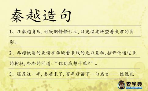 秦越造句