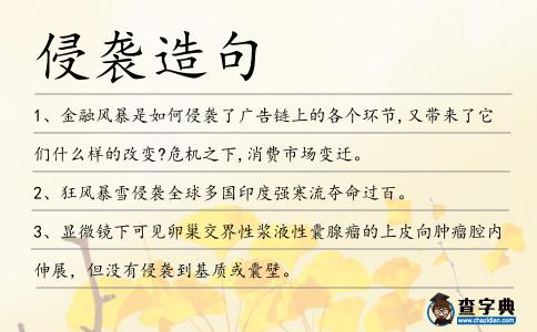 侵襲造句