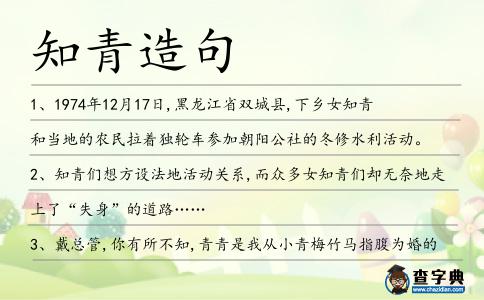 知青造句