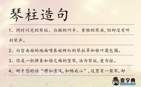 琴柱造句