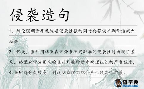 侵襲造句