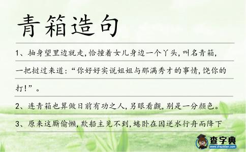 青箱造句