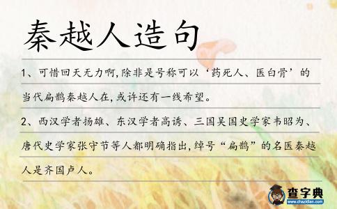 秦越人造句