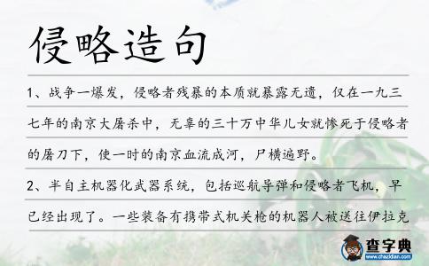 侵略造句