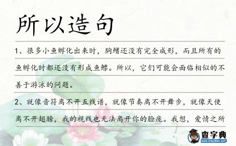所以造句