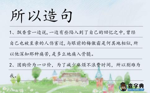 所以造句