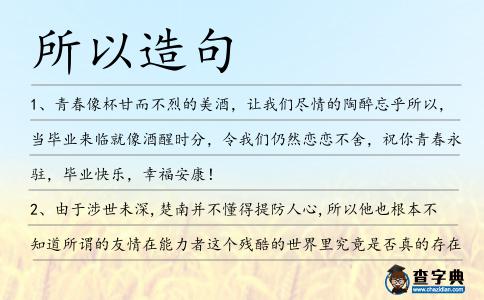 所以造句